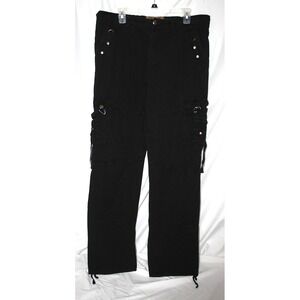 AMEX Men's 36 X 34 Black Cotton Cargo Pocket Pants